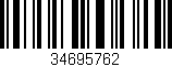 Código de barras (EAN, GTIN, SKU, ISBN): '34695762'