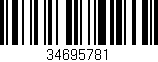 Código de barras (EAN, GTIN, SKU, ISBN): '34695781'