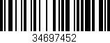 Código de barras (EAN, GTIN, SKU, ISBN): '34697452'