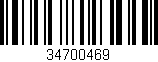Código de barras (EAN, GTIN, SKU, ISBN): '34700469'