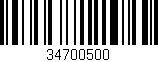 Código de barras (EAN, GTIN, SKU, ISBN): '34700500'