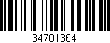 Código de barras (EAN, GTIN, SKU, ISBN): '34701364'