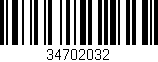 Código de barras (EAN, GTIN, SKU, ISBN): '34702032'