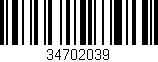 Código de barras (EAN, GTIN, SKU, ISBN): '34702039'
