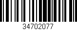 Código de barras (EAN, GTIN, SKU, ISBN): '34702077'