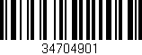 Código de barras (EAN, GTIN, SKU, ISBN): '34704901'