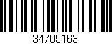 Código de barras (EAN, GTIN, SKU, ISBN): '34705163'
