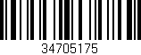 Código de barras (EAN, GTIN, SKU, ISBN): '34705175'