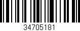 Código de barras (EAN, GTIN, SKU, ISBN): '34705181'