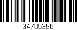 Código de barras (EAN, GTIN, SKU, ISBN): '34705396'