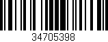 Código de barras (EAN, GTIN, SKU, ISBN): '34705398'