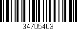 Código de barras (EAN, GTIN, SKU, ISBN): '34705403'