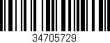 Código de barras (EAN, GTIN, SKU, ISBN): '34705729'