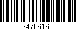 Código de barras (EAN, GTIN, SKU, ISBN): '34706160'