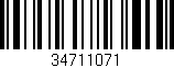 Código de barras (EAN, GTIN, SKU, ISBN): '34711071'