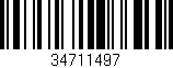 Código de barras (EAN, GTIN, SKU, ISBN): '34711497'