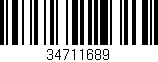 Código de barras (EAN, GTIN, SKU, ISBN): '34711689'