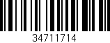 Código de barras (EAN, GTIN, SKU, ISBN): '34711714'