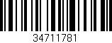 Código de barras (EAN, GTIN, SKU, ISBN): '34711781'