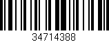 Código de barras (EAN, GTIN, SKU, ISBN): '34714388'