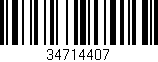 Código de barras (EAN, GTIN, SKU, ISBN): '34714407'