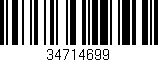 Código de barras (EAN, GTIN, SKU, ISBN): '34714699'