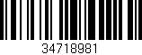 Código de barras (EAN, GTIN, SKU, ISBN): '34718981'