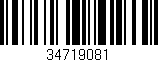 Código de barras (EAN, GTIN, SKU, ISBN): '34719081'