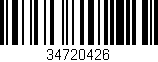 Código de barras (EAN, GTIN, SKU, ISBN): '34720426'