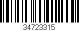 Código de barras (EAN, GTIN, SKU, ISBN): '34723315'