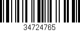 Código de barras (EAN, GTIN, SKU, ISBN): '34724765'