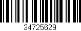 Código de barras (EAN, GTIN, SKU, ISBN): '34725629'