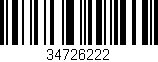 Código de barras (EAN, GTIN, SKU, ISBN): '34726222'
