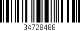 Código de barras (EAN, GTIN, SKU, ISBN): '34728488'