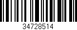Código de barras (EAN, GTIN, SKU, ISBN): '34728514'