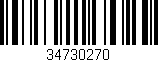 Código de barras (EAN, GTIN, SKU, ISBN): '34730270'