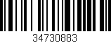 Código de barras (EAN, GTIN, SKU, ISBN): '34730883'