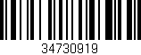 Código de barras (EAN, GTIN, SKU, ISBN): '34730919'