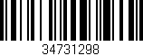 Código de barras (EAN, GTIN, SKU, ISBN): '34731298'