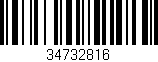 Código de barras (EAN, GTIN, SKU, ISBN): '34732816'