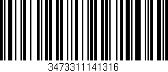 Código de barras (EAN, GTIN, SKU, ISBN): '3473311141316'