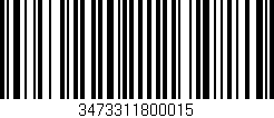 Código de barras (EAN, GTIN, SKU, ISBN): '3473311800015'