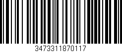 Código de barras (EAN, GTIN, SKU, ISBN): '3473311870117'