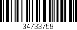 Código de barras (EAN, GTIN, SKU, ISBN): '34733759'