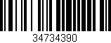 Código de barras (EAN, GTIN, SKU, ISBN): '34734390'