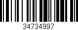 Código de barras (EAN, GTIN, SKU, ISBN): '34734997'