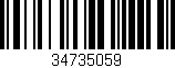 Código de barras (EAN, GTIN, SKU, ISBN): '34735059'