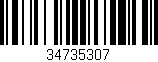 Código de barras (EAN, GTIN, SKU, ISBN): '34735307'
