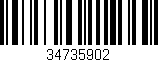 Código de barras (EAN, GTIN, SKU, ISBN): '34735902'
