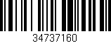 Código de barras (EAN, GTIN, SKU, ISBN): '34737160'